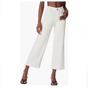 SPANX Cropped Wide Leg Jeans - White - Size Small Petite